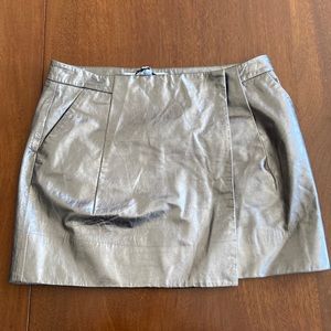 DVF Melissa Metallic Leather Mini Skirt Sz6